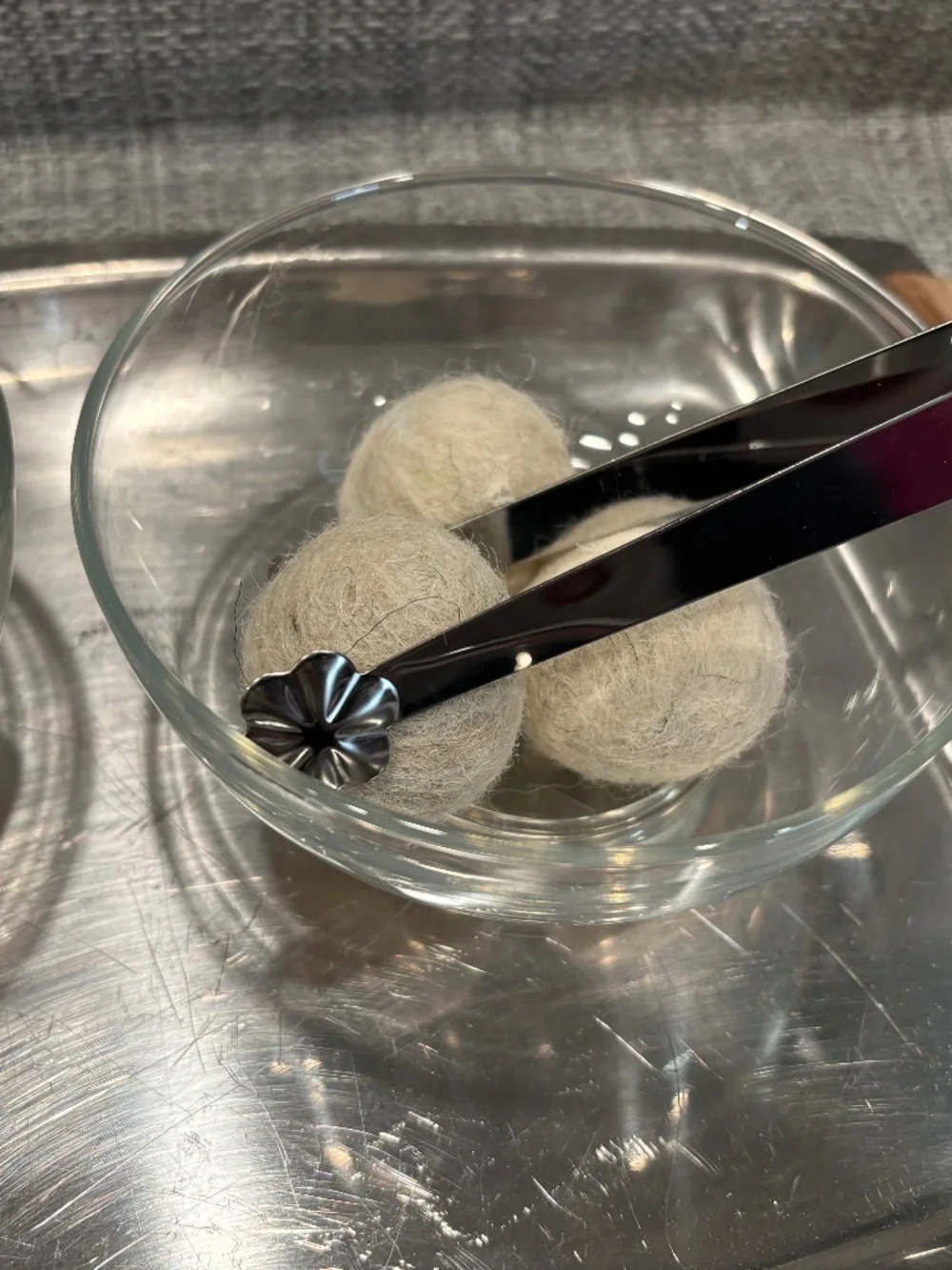 practice life tonging felt craft poms with glass bowls by idlewild montessori